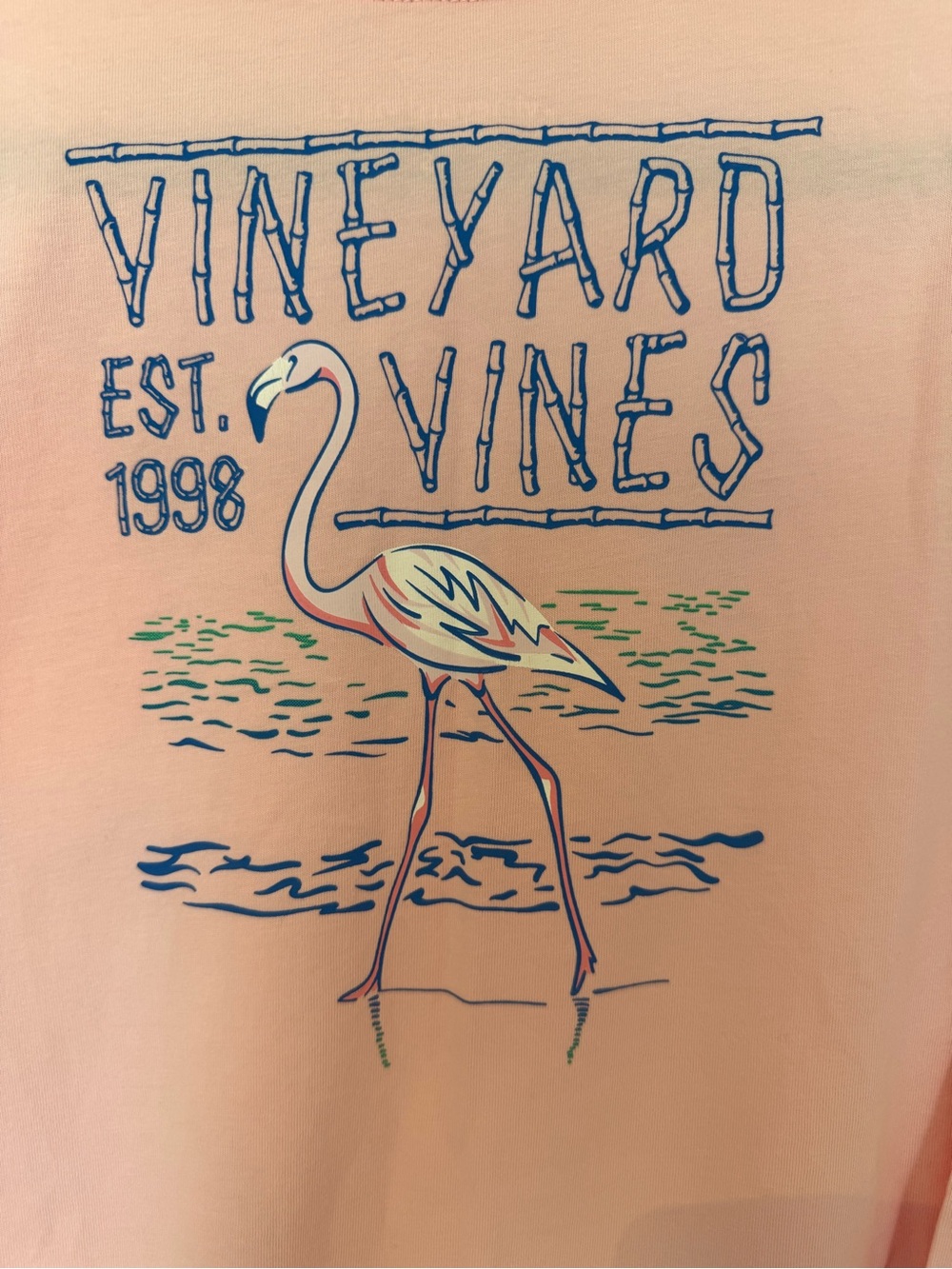 Vineyard Vines Flamingo Long Sleeve Pocket Tee Pink Size Small NWT - Picture 6 of 6